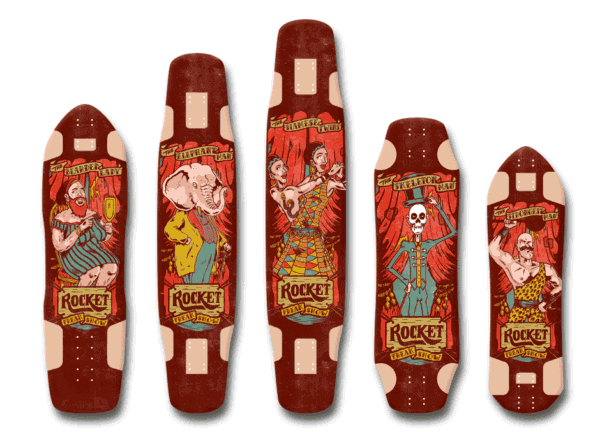 ROCKET LONGBOARDS – FREAKSHOW 2018 RANGE