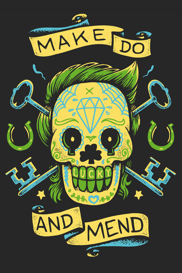 MAKE DO AND MEND – SUGAR SKULL
